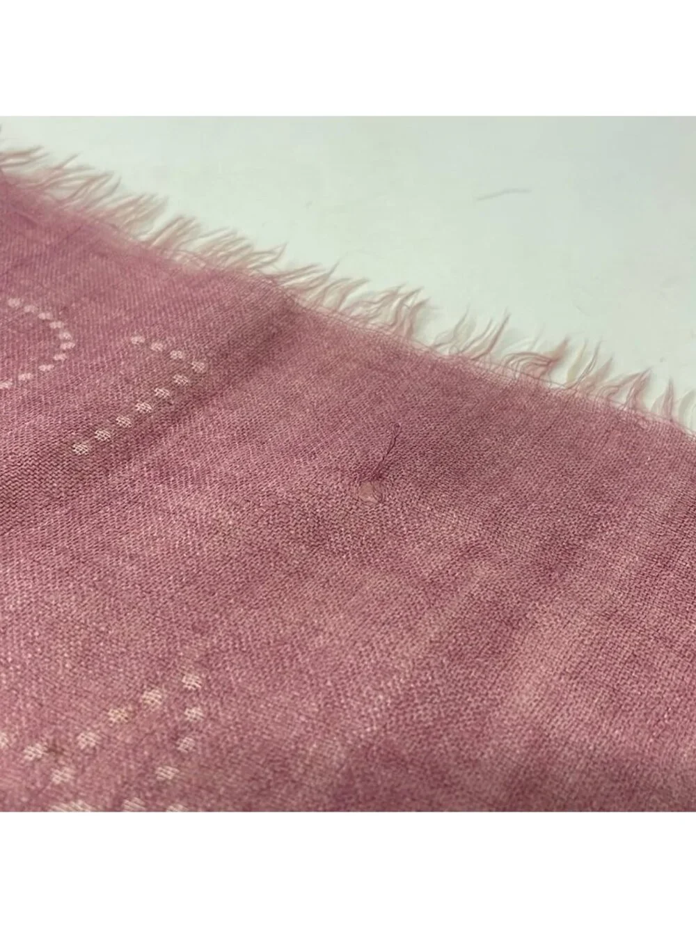 Louis Vuitton Shawl Monogram Pink Cashmere Silk Scarf